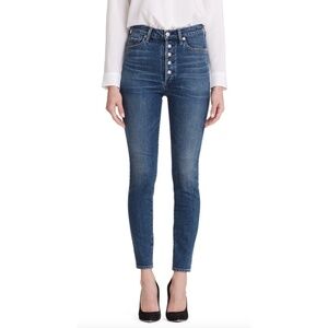 Citizens of Humanity Olivia Exposed Fly High-Rise Slim Ankle Jeans